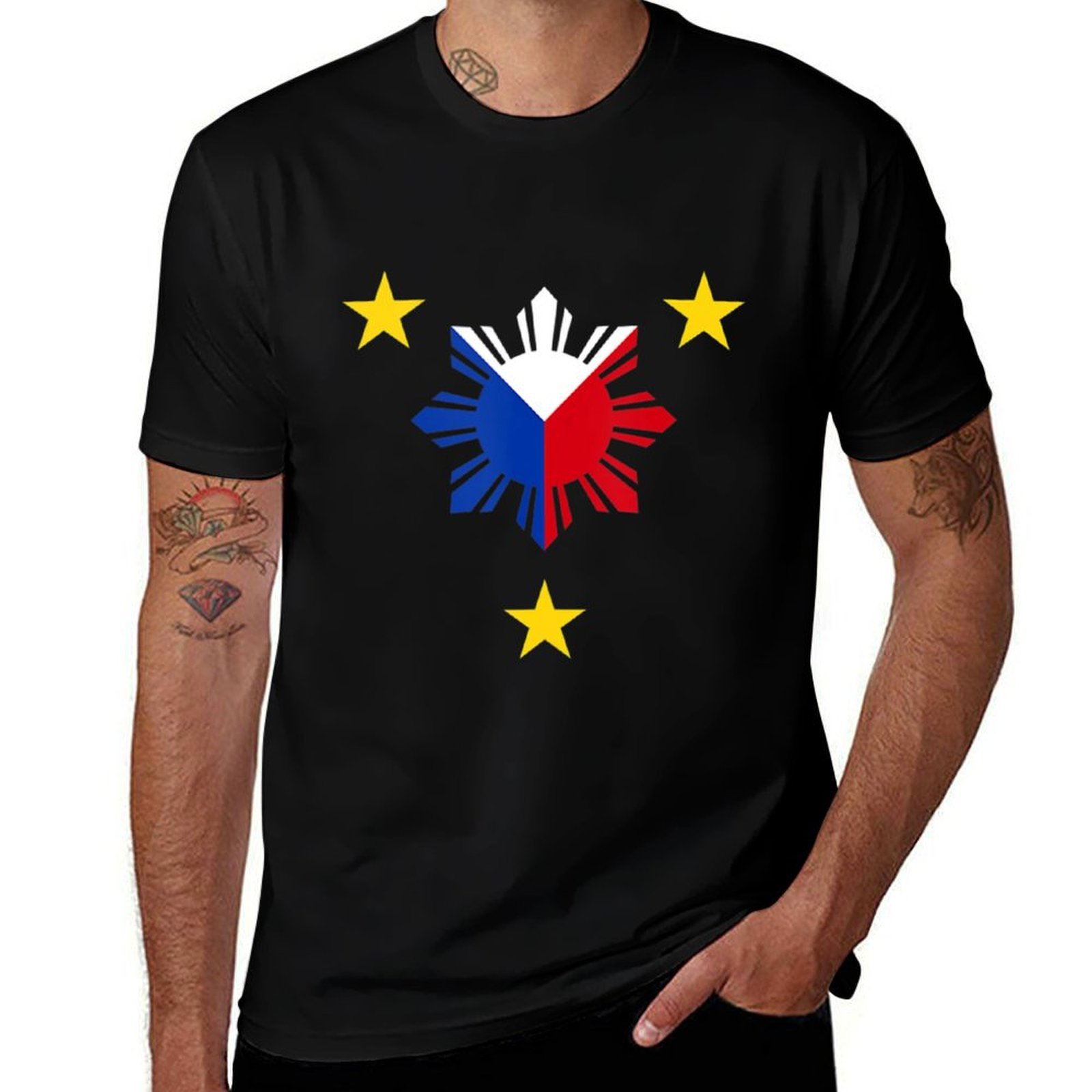 Street Fashion Philippines - Koszulka z flagą Filipin - Filipińskie