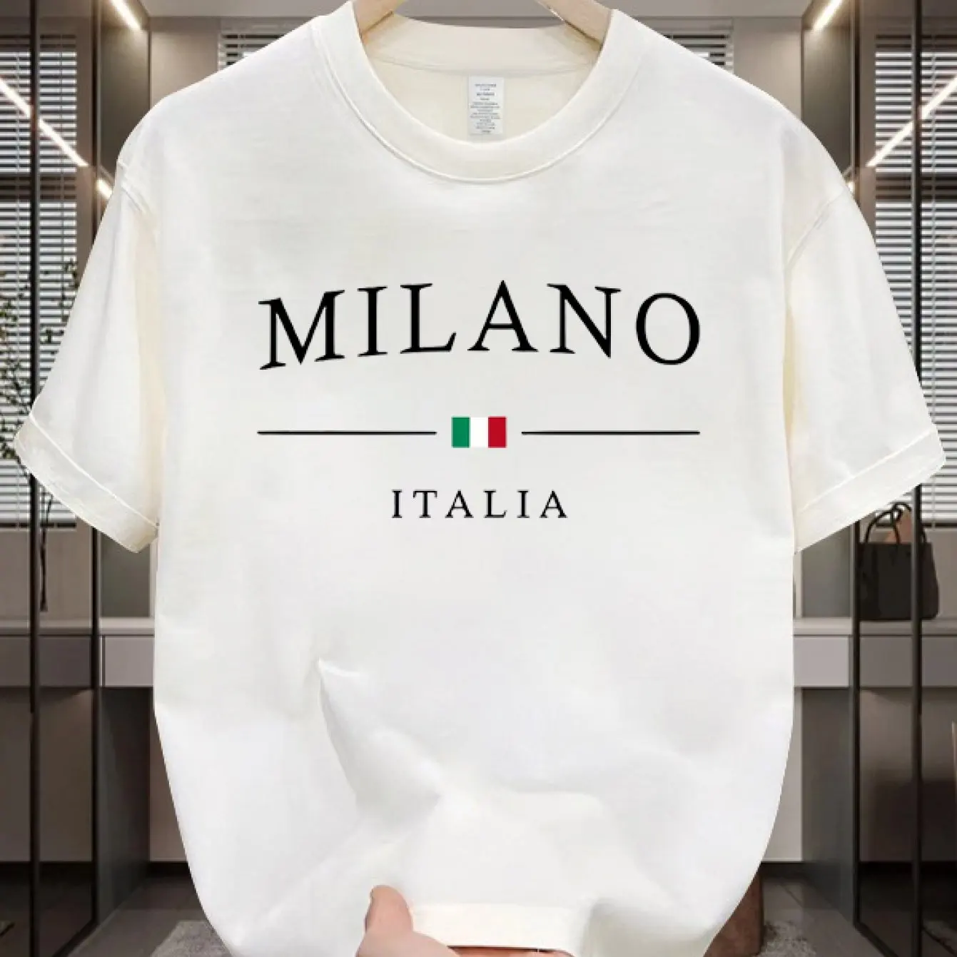 Street Fashion Milan - Męska koszulka Milan Italia, włoska moda,