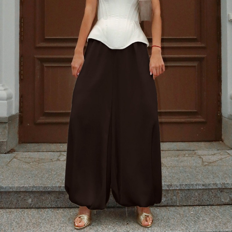Street Fashion Vogue - Damskie spodnie typu haremki z satyny,