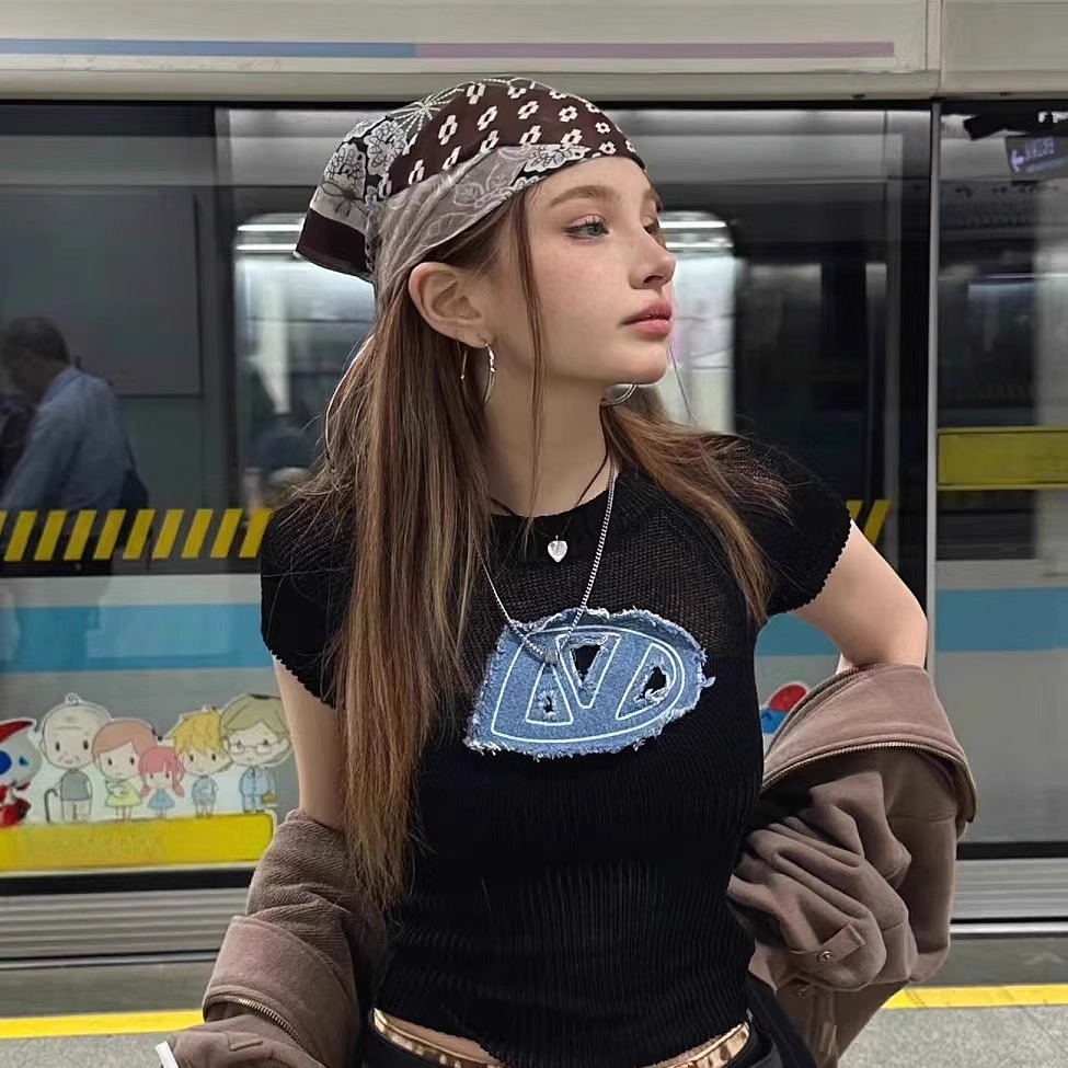 Street Fashion Girls - Retro Amerykańska Apaszka Opaska na Głowę