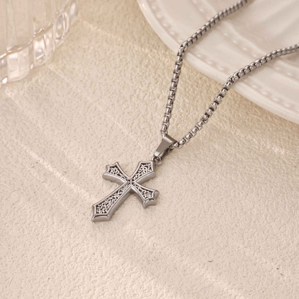 Street Fashion Necklace - Naszyjniki z geometrycznym krzyżem w stylu