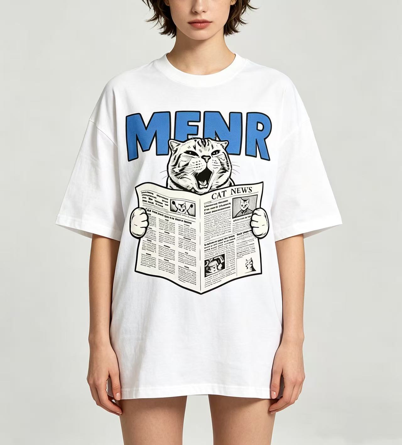 Fashion Street Cat - Zabawna koszulka unisex z grafiką kota