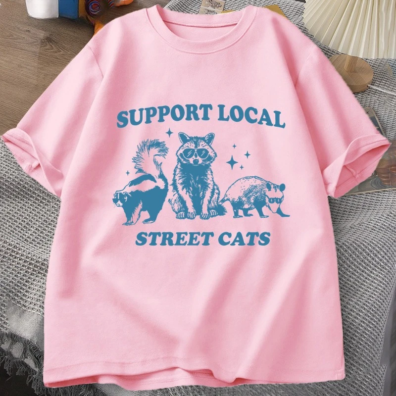 Koszulka Retro z Grafiką Szopa – Fashion Street Cat recenzja i cena