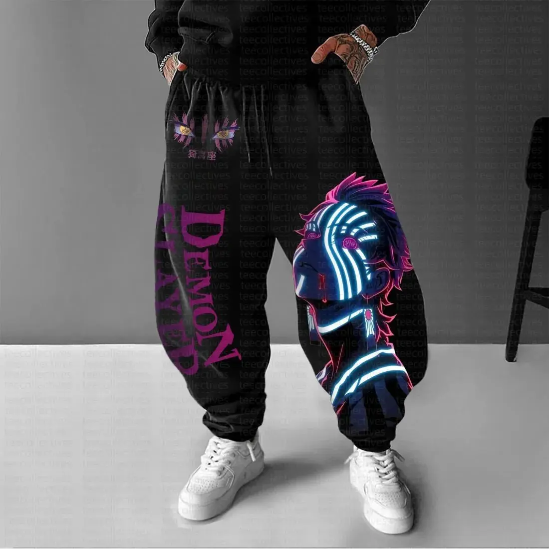 Spodnie Demon Slayer Akaza Ani – Street Fashion Baggy recenzja i cena
