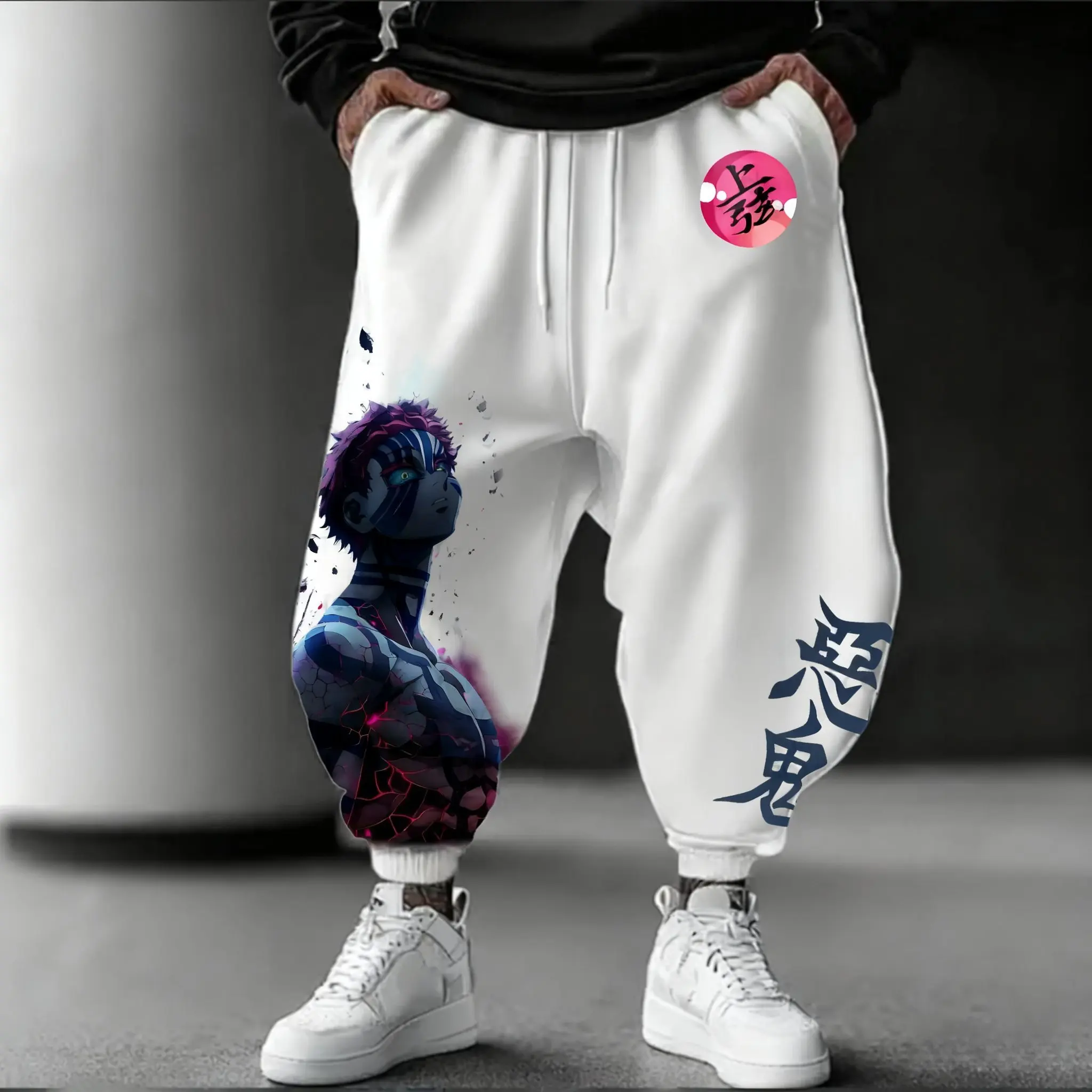 Spodnie Demon Slayer Akaza Ani – Street Fashion Baggy recenzja i cena