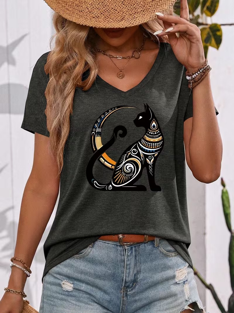 Nowa letnia koszulka damska z  – Fashion Street Cat recenzja i cena