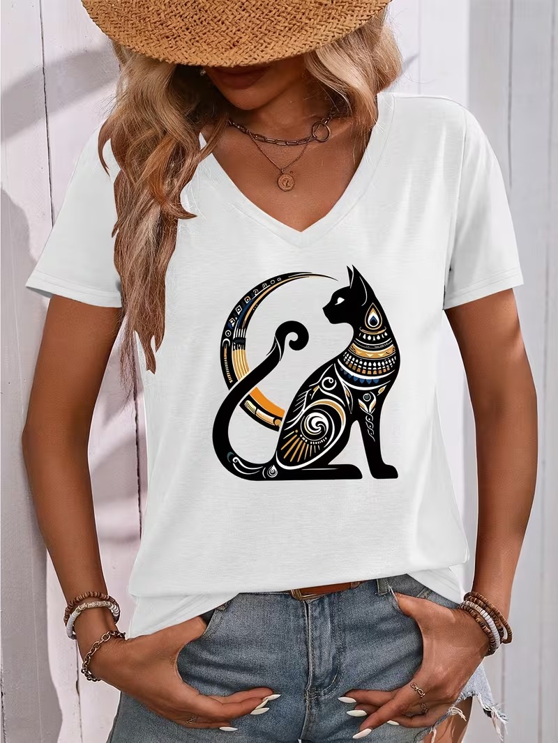 Nowa letnia koszulka damska z  – Fashion Street Cat recenzja i cena