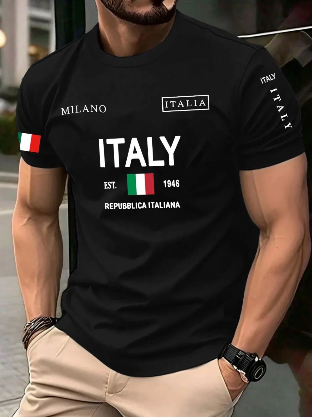 Męska letnia koszulka europejs – Street Fashion Milan recenzja i cena