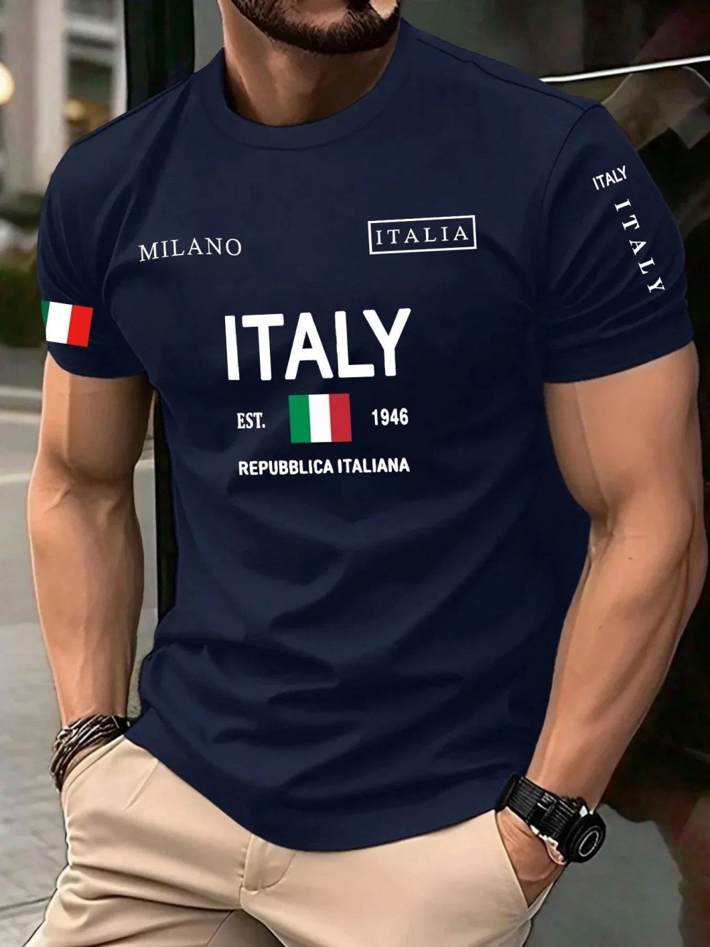 Męska letnia koszulka europejs – Street Fashion Milan recenzja i cena