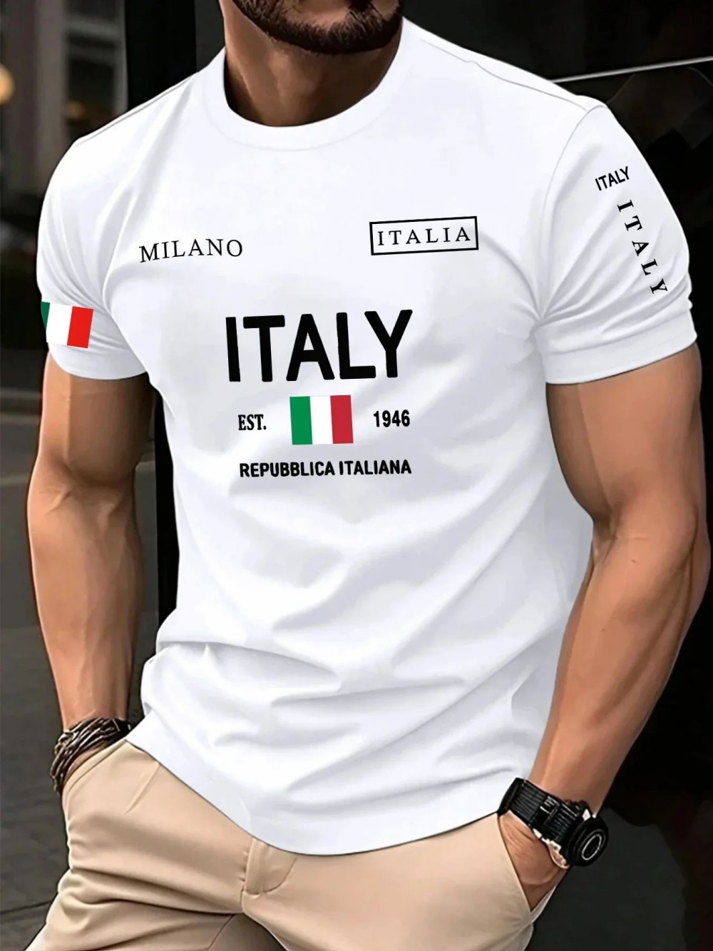 Męska letnia koszulka europejs – Street Fashion Milan recenzja i cena