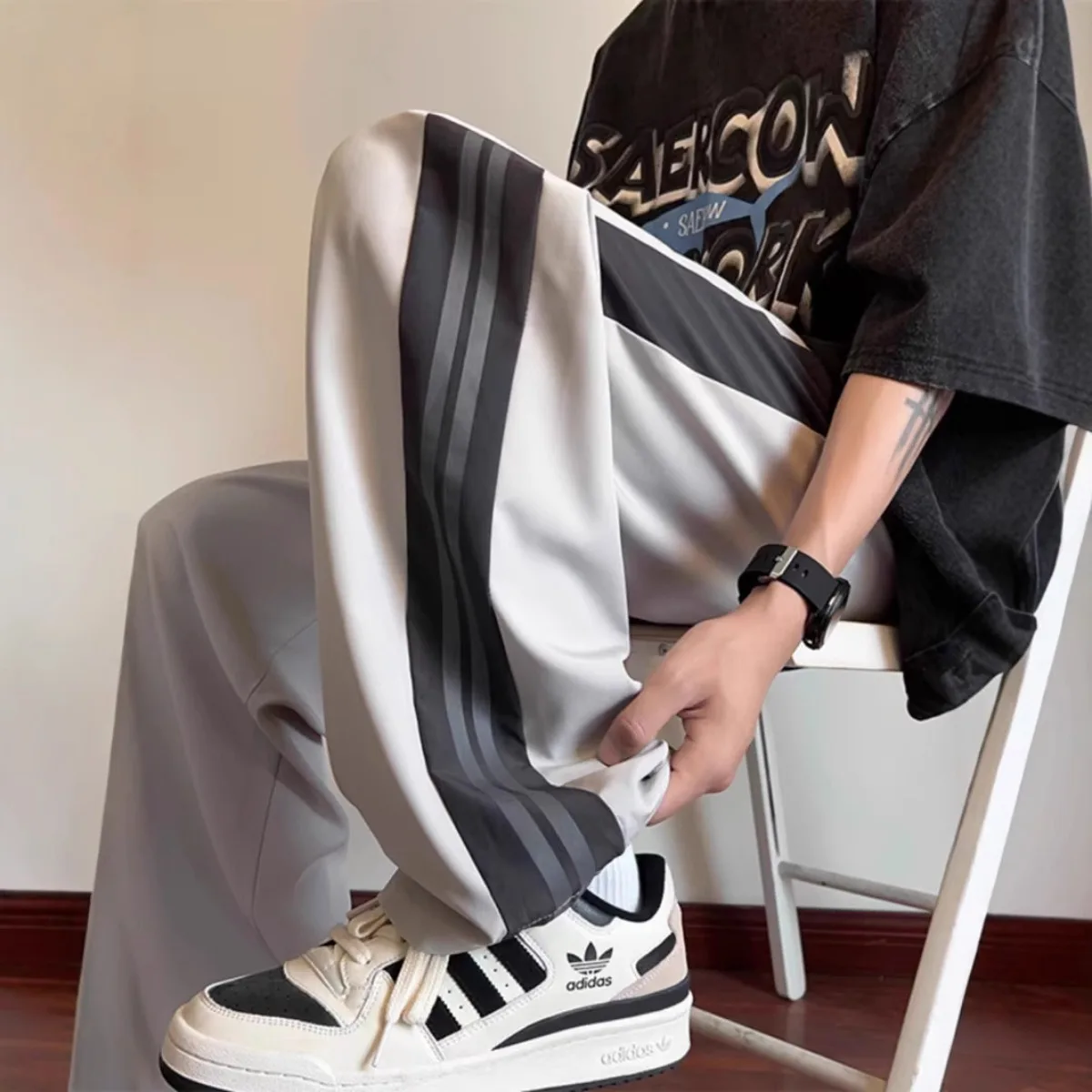 Męskie spodnie casualowe High  – Street Fashion Couple recenzja i cena
