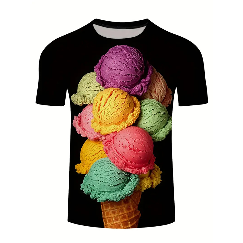 Ice Cream Color Fashion T-shir – Street Fashion Trend 2025 recenzja i cena