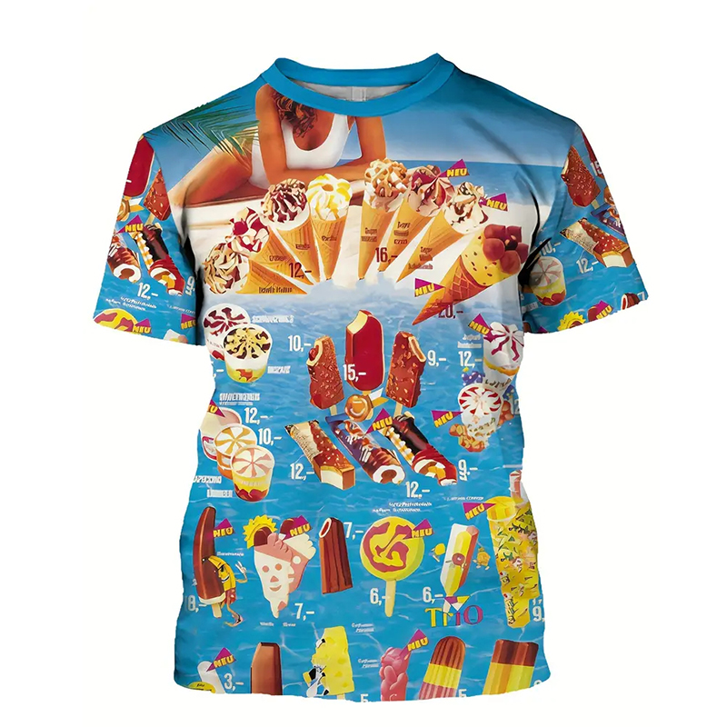 Ice Cream Color Fashion T-shir – Street Fashion Trend 2025 recenzja i cena