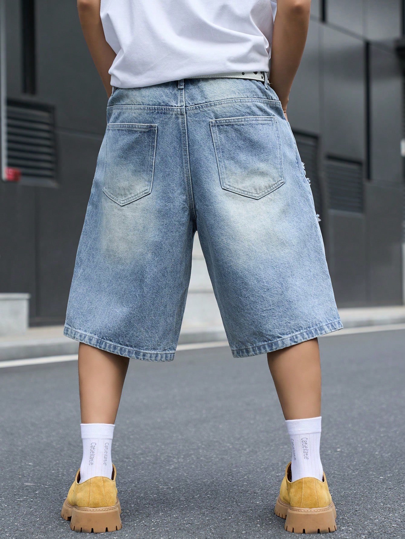 Męskie luźne dżinsowe szorty b – Street Fashion Baggy recenzja i cena