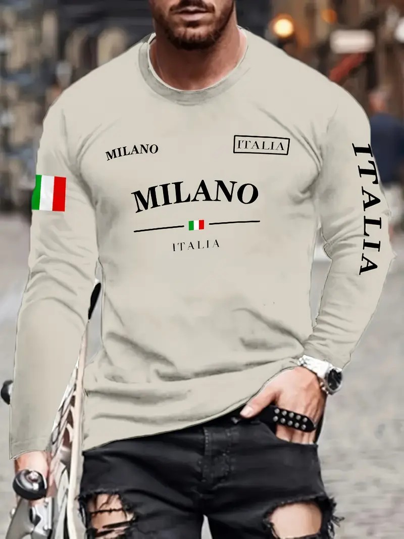 Męska koszulka z długim rękawe – Street Fashion Of Milan recenzja i cena